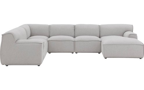 Goossens Excellent Elementenbank Sens bruin, stof, 1,5-zits, urban industrieel