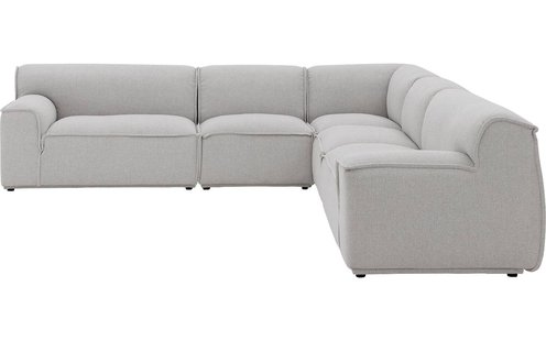 Goossens Excellent Elementenbank Sens bruin, stof, 1,5-zits, urban industrieel