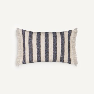 Gestreept kussenhoes in katoen, Leno