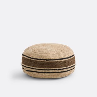 Poef in gevlochten jute, Tahani