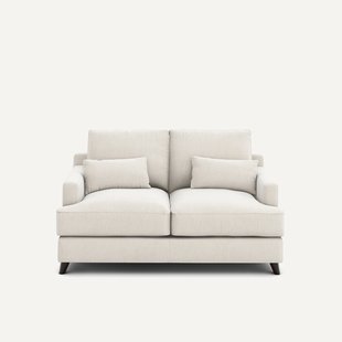 2-zits compacte bank in chenille fluweel, Alwine