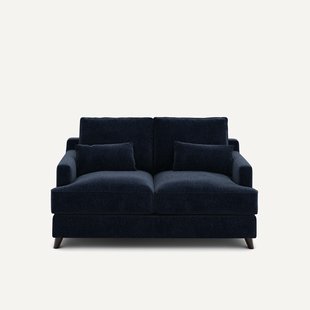 2-zits compacte bank in chenille fluweel, Alwine