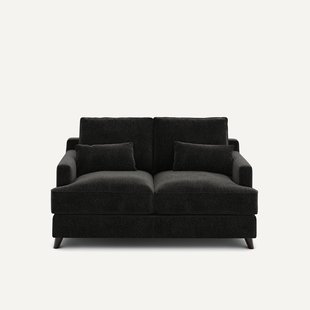 2-zits compacte bank in chenille fluweel, Alwine