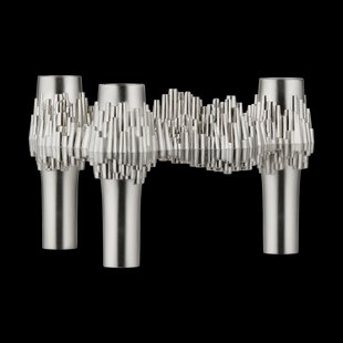 STOFF STOFF Quist kandelaar Geborsteld chroom