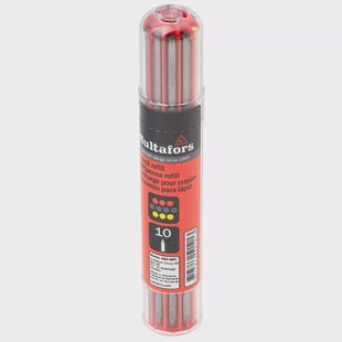 Hultafors Dry Marker Refills 650120 grafiet grijs rood geel, mechanisch potlood navulling, 10 stuks