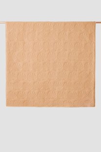 Lichtoranje sprei met schelpen (130x180 cm)