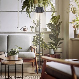 Briloner LED vloerlamp Loca, antraciet, hoogte 123 cm kunststof/metaal