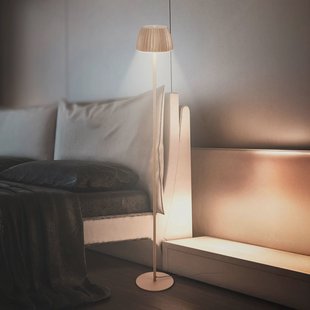 Briloner LED vloerlamp Loca, bruin, hoogte 123 cm, kunststof/metaal