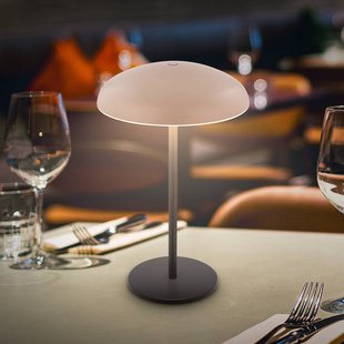 Briloner LED tafellamp op accu Brilo unplugged Caxa, beige/antraciet