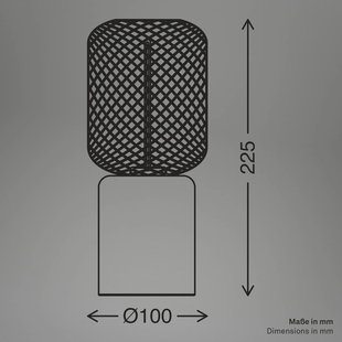Briloner Tafellamp Rist, zwart/roségoud, hoogte 22 cm, metaal