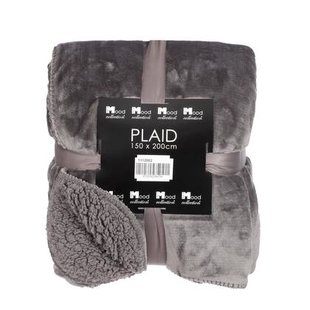 Mica Decorations Mardy Fleece Plaid - L200 x B150 cm - Antraciet