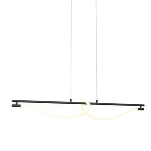 QAZQA Moderne hanglamp zwart incl. LED 3-staps dimbaar - Twirl