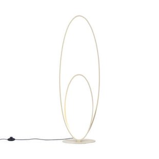 QAZQA Design vloerlamp beige incl. LED 3-staps dimbaar - Boomerang