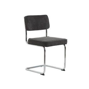 Rebellenclub Luxor Eetkamerstoel - Set van 4 - Donkergrijs RibstofÊ