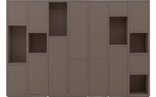 Goossens Wandmeubel Granada, 13 deuren 6 open vakken