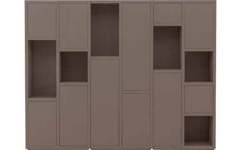 Goossens Wandmeubel Granada, 11 deuren 6 open vakken