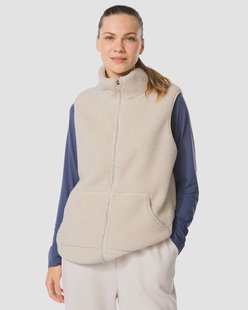 HEMA Dames sherpa bodywarmer creme (creme)