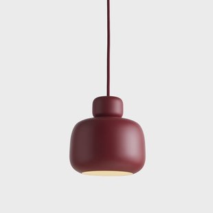 Woud Stone hanglamp small Deep red