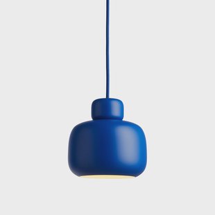 Woud Stone hanglamp small Cobalt blue