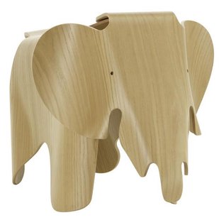 Vitra Eames Elephant Plywood Olifant Kinderstoel Naturel Chestnut