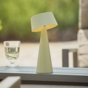 Sigor LED tafellamp Solino, groen, zonne-energie/USB, 26 cm, IP44