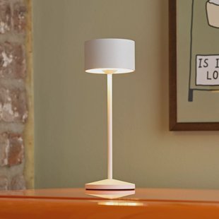 Sigor LED-tafellamp Veluna, wit, hoogte 25 cm, IP44, dimbaar, CCT