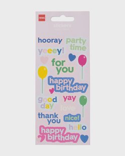 HEMA Stickers verjaardag quotes - 5 stuks
