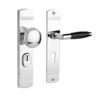 De Oude Deurklink Retro buitendeurbeslag knop/klink PC72 glanzend nikkel