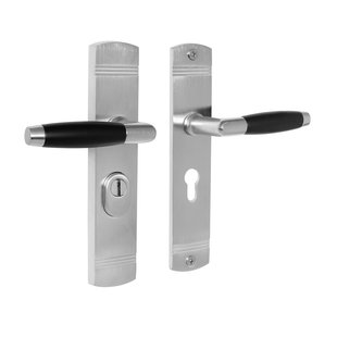 De Oude Deurklink Retro buitendeurbeslag klink/klink PC55 mat nikkel