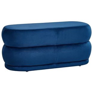 Beliani - ELLENDALE - Bankje - Marineblauw - Fluweel