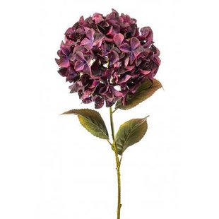 Fleurdirect Kunstbloem Hydrangea - Bordeaux|Paars - Kunststof