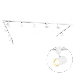 QAZQA Smart railsysteem met 10 spots wit 1-fase incl. 10 Wifi GU10