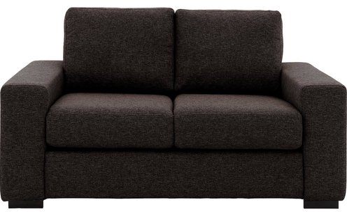 Goossens Bank Lucca donkerbruin, stof, 2-zits, stijlvol landelijk