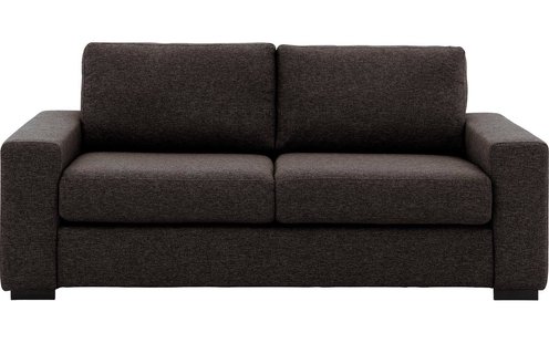 Goossens Bank Lucca donkerbruin, stof, 2,5-zits, stijlvol landelijk