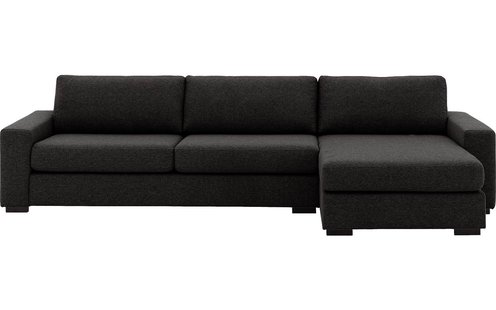 Goossens Bank Lucca grijs, stof, 3-zits, stijlvol landelijk