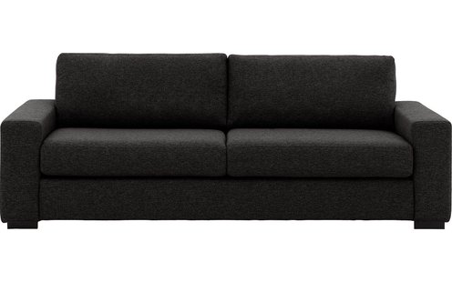 Goossens Bank Lucca grijs, stof, 3-zits, stijlvol landelijk