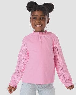 HEMA Kindertop broderie roze (roze)