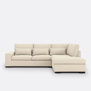 Hoekslaapbank van katoen/linnen Comfort Bultex® Odessa