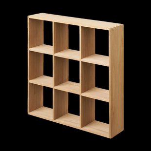 Holden houten wandrek naturel - 46 x 46 cm