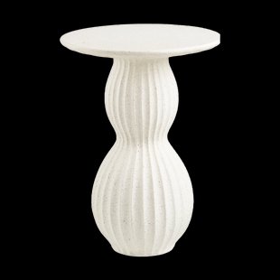 Nancy fiberclay bijzettafel wit - Ø 40 x 55 cm