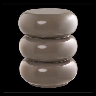 Beverly fiberglass ronde bijzettafel bruin - Ø 36 x 44 cm