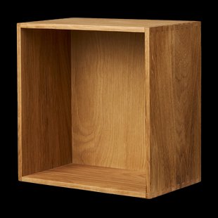 Abigail vierkante eikenhouten open wandkast - 30 x 30 cm