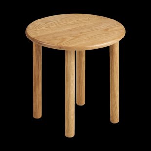 Joëlle ronde eikenhouten bijzettafel naturel - Ø 40 x 40 cm