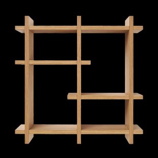 Sien houten wandkast naturel - 40 x 40 cm