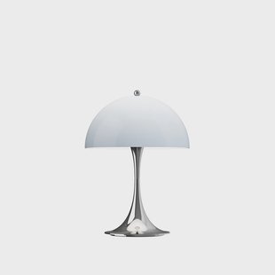 Panthella 250 PORTABLE acculamp chroom/blauw Louis Poulsen - Woonkamer - Modern - Kunststof - Met lampenkap