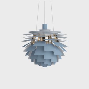 PH Artichoke hanglamp blauw/messing 48 cm Louis Poulsen - Woonkamer - Modern - Metaal - 1 lamp