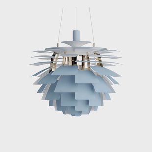 PH Artichoke hanglamp blauw/messing 60 cm Louis Poulsen - Woonkamer - Modern - Metaal - 1 lamp
