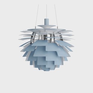 PH Artichoke hanglamp blauw/chroom 60 cm Louis Poulsen - Woonkamer - Modern - Metaal - 1 lamp