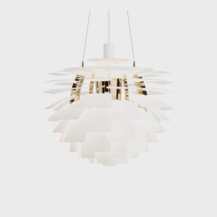 PH Artichoke hanglamp wit/messing 60 cm Louis Poulsen - Woonkamer - Modern - Metaal - 1 lamp