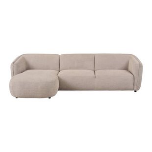 by fonQ Soft Hoekbank met Chaise Longue Links - Bouclé - Greige